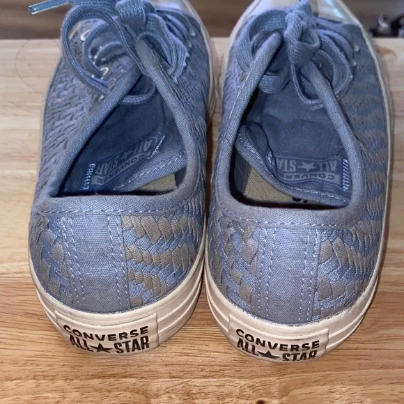 Converse Light Blue Woven Low Top Sneakers - Picture 3 of 5